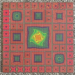 Cubism Blotter Art by Sun Pedro - Original 2006